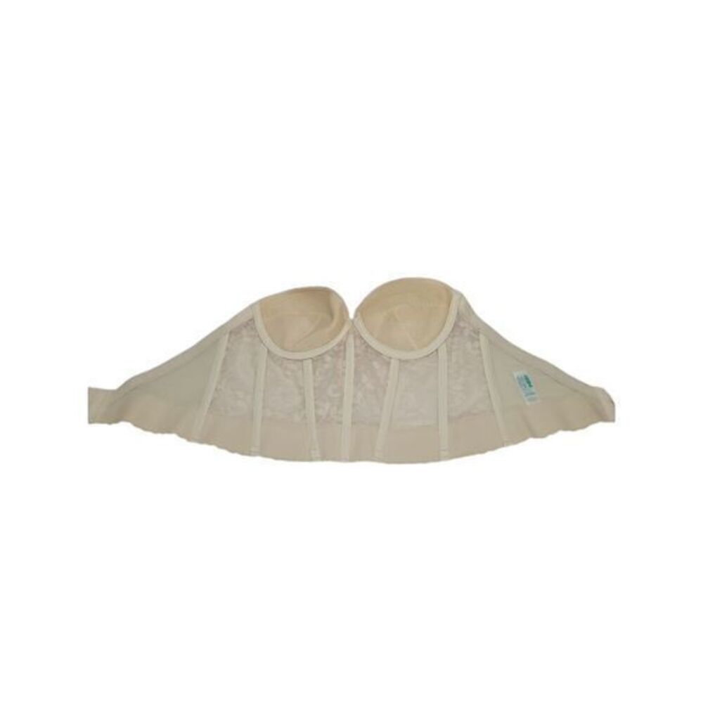 CARNIVAL vintage Size 36B Ivory Bustier corset Cropped bra Top 90s Lingerie NWOT - Picture 4 of 9